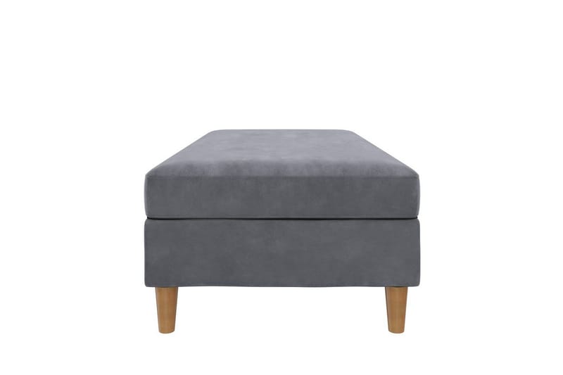 Osmaner/Krakk Lilly Antrasitt, Fløyel/Tre/Plast - Antrasitt, Fløyel/Tre/Plast - Møbler - Stoler & lenestoler - Krakk - Fotskammel