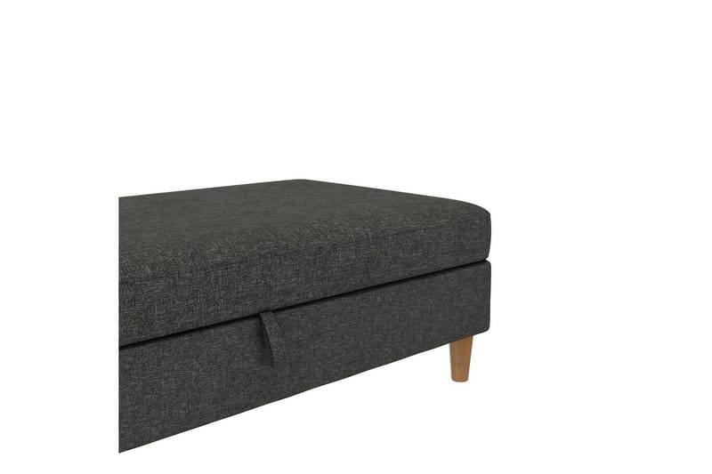 Osmaner/Krakk Lilly Antrasitt, Lin - Antrasitt, Lin - Møbler - Stoler & lenestoler - Krakk - Fotskammel