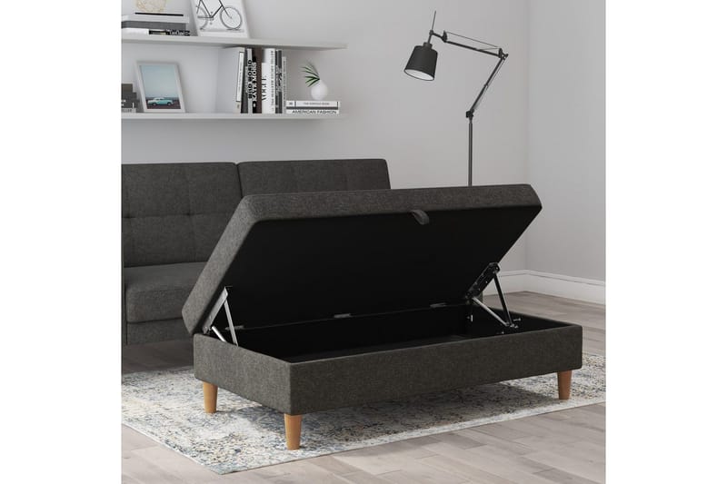 Osmaner/Krakk Lilly Antrasitt, Lin - Antrasitt, Lin - Møbler - Stoler & lenestoler - Krakk - Fotskammel