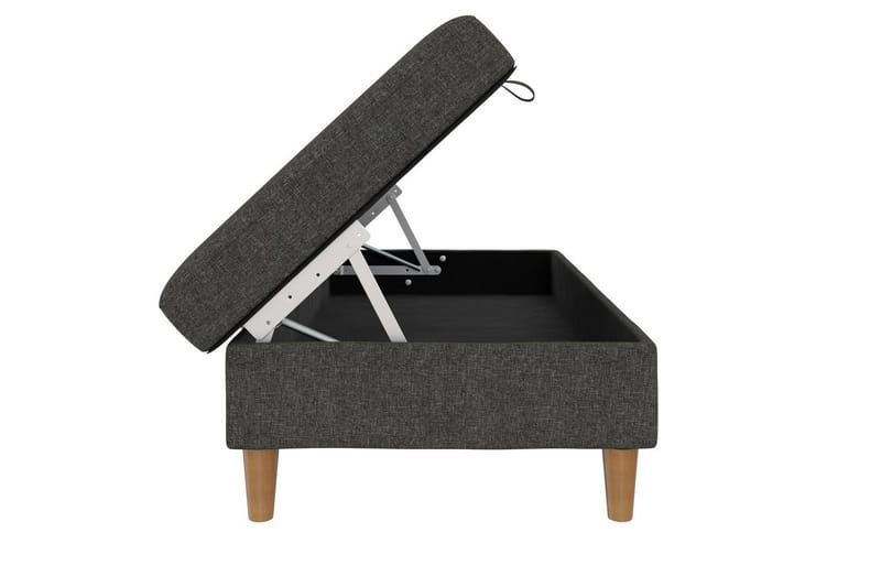 Osmaner/Krakk Lilly Antrasitt, Lin - Antrasitt, Lin - Møbler - Stoler & lenestoler - Krakk - Fotskammel