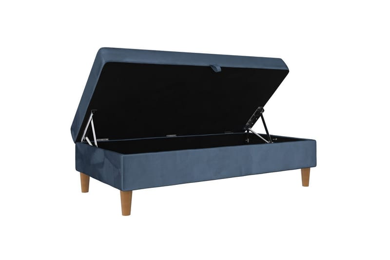 Osmaner/Krakk Lilly Blå, Fløyel/Tre/Plast - Blå, Fløyel/Tre/Plast - Møbler - Stoler & lenestoler - Krakk - Fotskammel