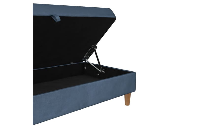 Osmaner/Krakk Lilly Blå, Fløyel/Tre/Plast - Blå, Fløyel/Tre/Plast - Møbler - Stoler & lenestoler - Krakk - Fotskammel