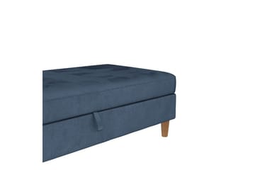 Osmaner/Krakk Lilly Blå, Fløyel/Tre/Plast - Blå, Fløyel/Tre/Plast - Møbler - Stoler & lenestoler - Krakk - Fotskammel