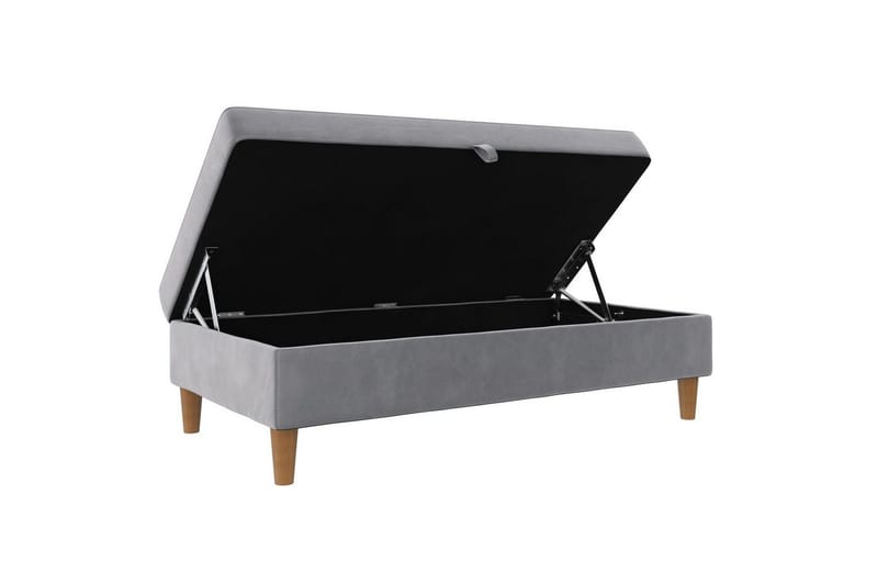 Osmaner/Krakk Lilly Lys grå, Fløyel/Tre/Plast - Lys grå, Fløyel/Tre/Plast - Møbler - Stoler & lenestoler - Krakk - Fotskammel