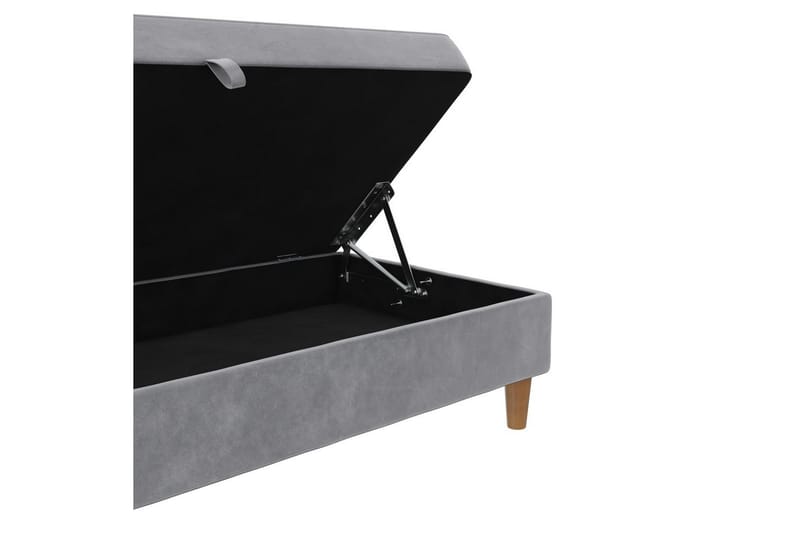 Osmaner/Krakk Lilly Lys grå, Fløyel/Tre/Plast - Lys grå, Fløyel/Tre/Plast - Møbler - Stoler & lenestoler - Krakk - Fotskammel