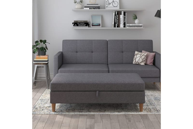 Osmaner/Krakk Lilly Lys grå, Lin - Lys grå, Lin - Møbler - Stoler & lenestoler - Krakk - Fotskammel