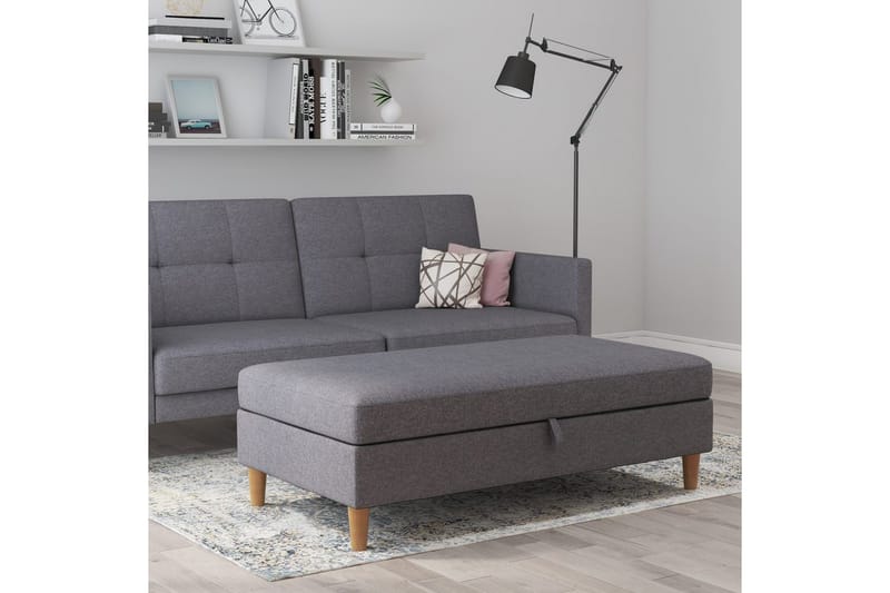 Osmaner/Krakk Lilly Lys grå, Lin - Lys grå, Lin - Møbler - Stoler & lenestoler - Krakk - Fotskammel