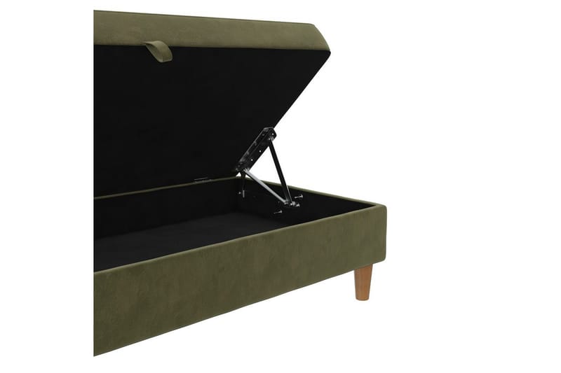 Osmaner/Krakk Lilly Olivengrønn, Fløyel/Tre/Plast - Olivengrønn, Fløyel/Tre/Plast - Møbler - Stoler & lenestoler - Krakk - Fotskammel