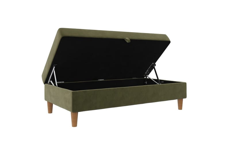 Osmaner/Krakk Lilly Olivengrønn, Fløyel/Tre/Plast - Olivengrønn, Fløyel/Tre/Plast - Møbler - Stoler & lenestoler - Krakk - Fotskammel