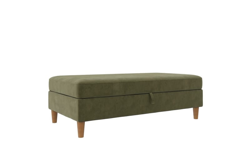 Osmaner/Krakk Lilly Olivengrønn, Fløyel/Tre/Plast - Olivengrønn, Fløyel/Tre/Plast - Møbler - Stoler & lenestoler - Krakk - Fotskammel