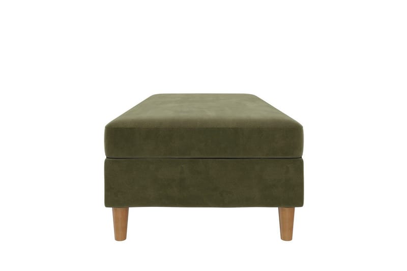 Osmaner/Krakk Lilly Olivengrønn, Fløyel/Tre/Plast - Olivengrønn, Fløyel/Tre/Plast - Møbler - Stoler & lenestoler - Krakk - Fotskammel