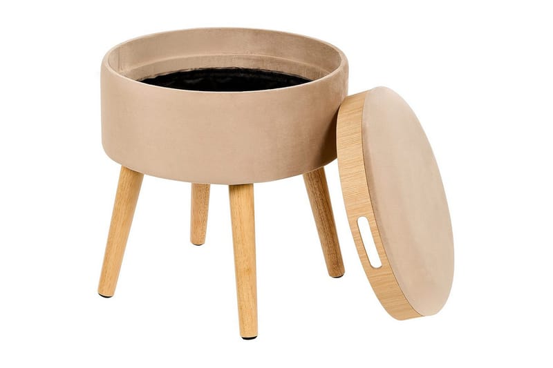 Pall Neely Beige - Beige - Møbler - Stoler & lenestoler - Krakk - Fotskammel