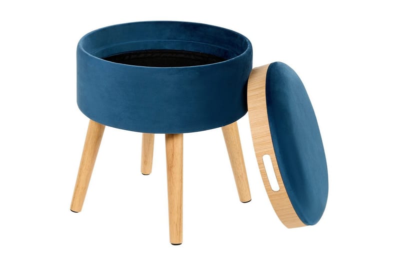 Pall Neely Blå - Blå - Møbler - Stoler & lenestoler - Krakk - Fotskammel