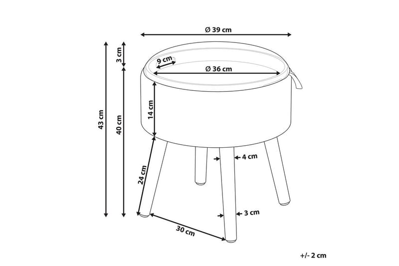 Pall Neely Blå - Blå - Møbler - Stoler & lenestoler - Krakk - Fotskammel