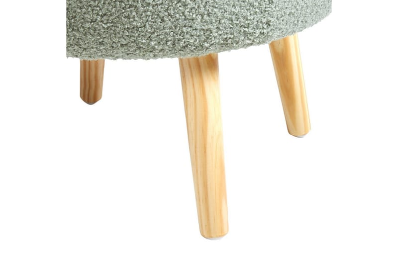 Pall Okaton Grønn/lyst tre - Grønn/lyst tre - Møbler - Stoler & lenestoler - Krakk - Fotskammel