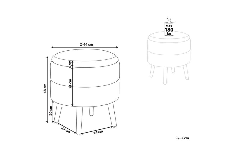 Pall Okaton Hvit/lyst tre - Hvit/lyst tre - Møbler - Stoler & lenestoler - Krakk - Fotskammel