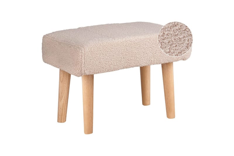 Pall Takoma Beige/lyst tre - Beige/lyst tre - Møbler - Stoler & lenestoler - Krakk - Fotskammel