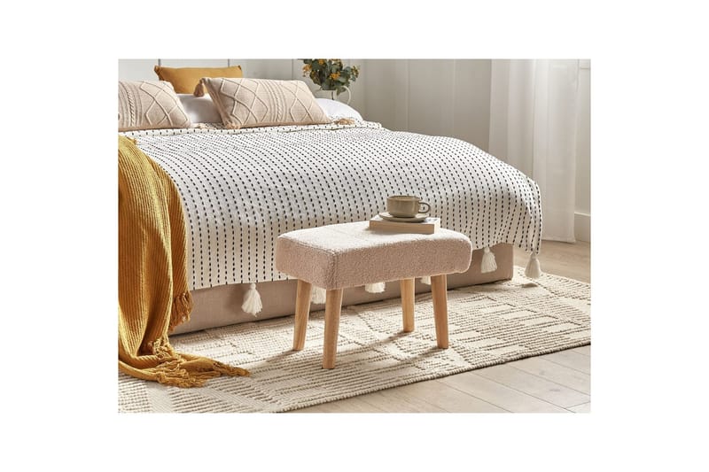 Pall Takoma Beige/lyst tre - Beige/lyst tre - Møbler - Stoler & lenestoler - Krakk - Fotskammel