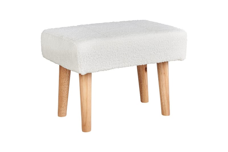 Pall Takoma Hvit/lyst tre - Hvit/lyst tre - Møbler - Stoler & lenestoler - Krakk - Fotskammel