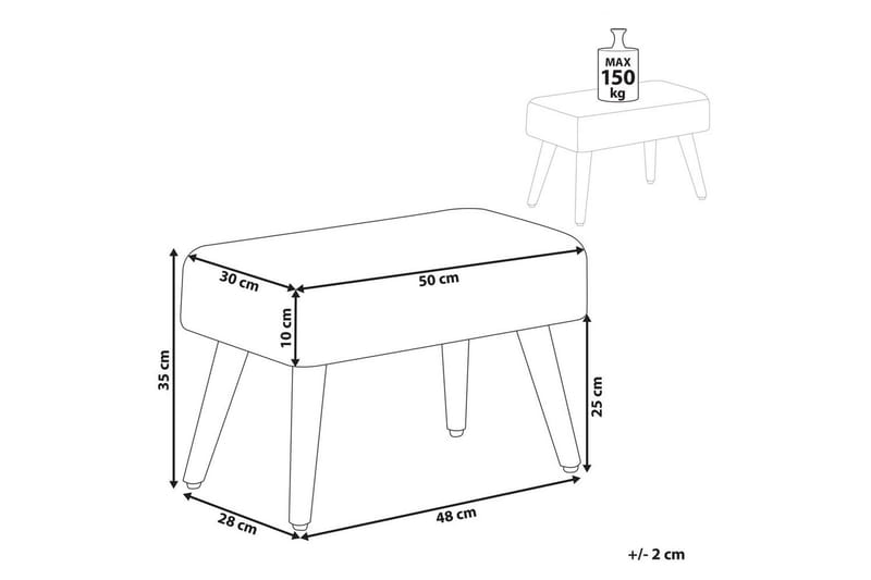 Pall Takoma Hvit/lyst tre - Hvit/lyst tre - Møbler - Stoler & lenestoler - Krakk - Fotskammel