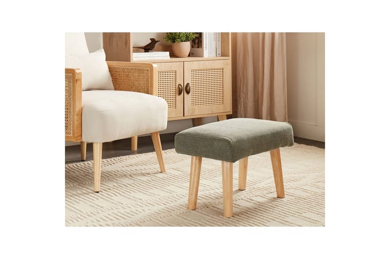 Pall Takoma II Grønn/lyst tre - Grønn/lyst tre - Møbler - Stoler & lenestoler - Krakk - Fotskammel