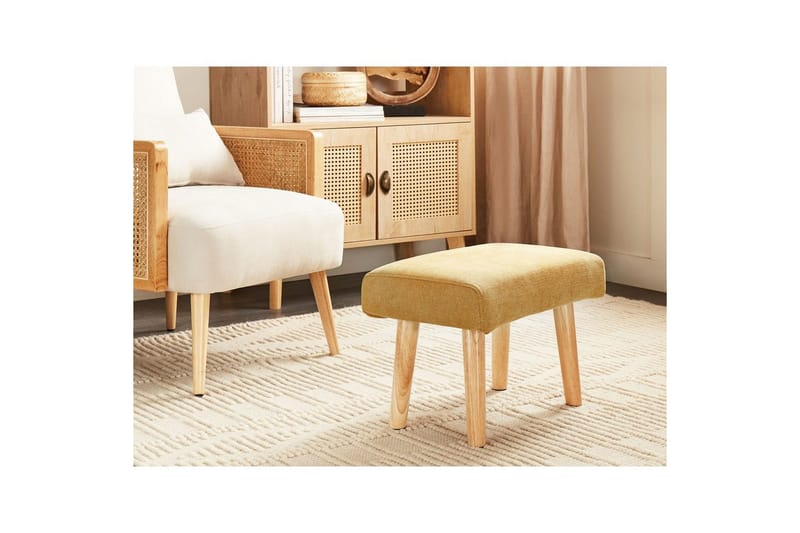 Pall Takoma II Gul/lys tre - Gul/lys tre - Møbler - Stoler & lenestoler - Krakk - Fotskammel
