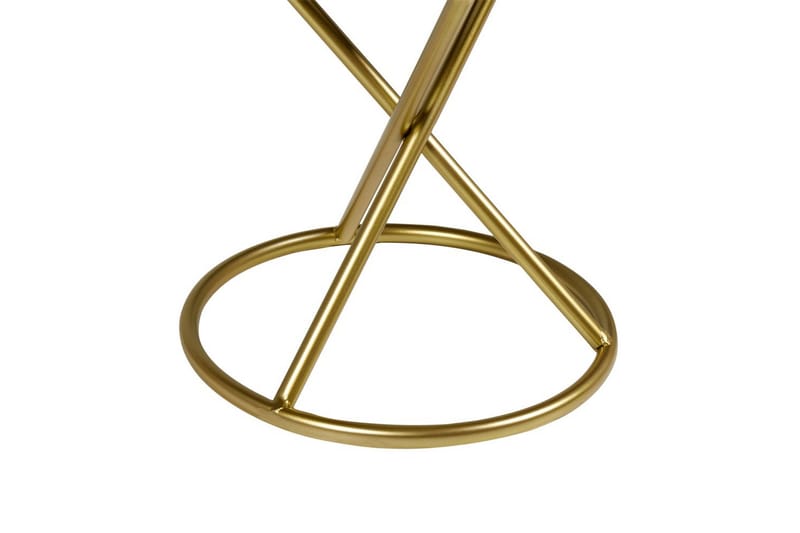 Pall Presho Hvitt/gull - Hvitt/gull - Møbler - Stoler & lenestoler - Krakk - Fotskammel