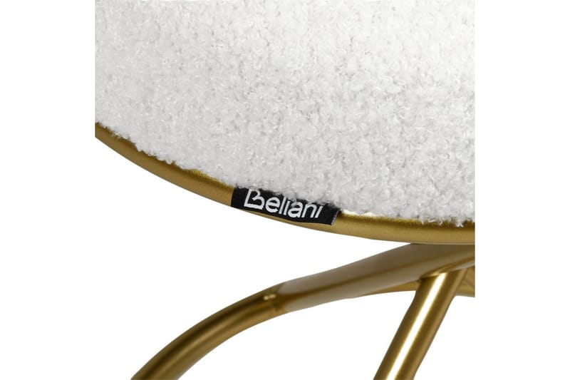 Pall Presho Hvitt/gull - Hvitt/gull - Møbler - Stoler & lenestoler - Krakk - Fotskammel