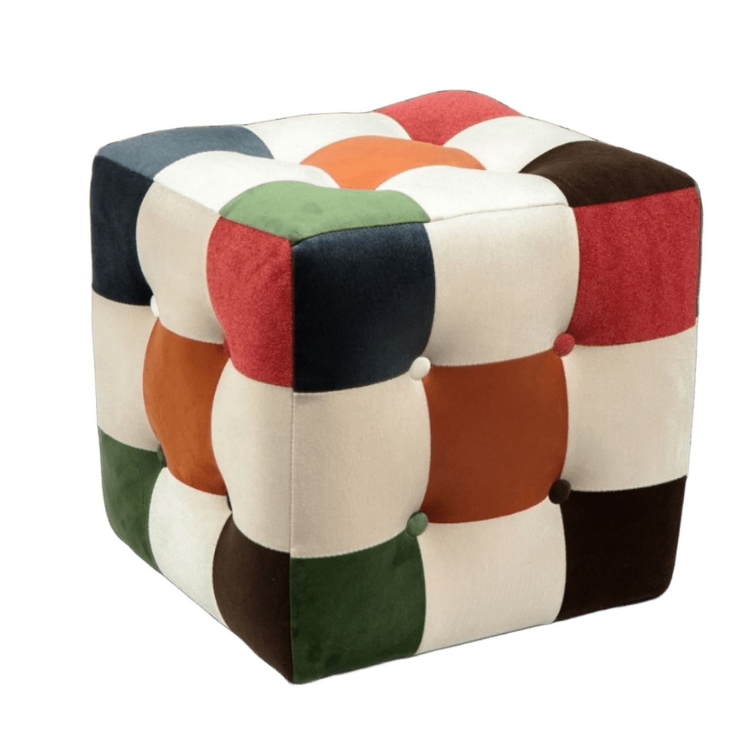 Peticire Sittepuff 42 cm - Grønn oransje hvit
