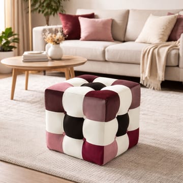 Peticire Sittepuff 42 cm - Rød hvit svart - Møbler - Stoler & lenestoler - Krakk - Puff