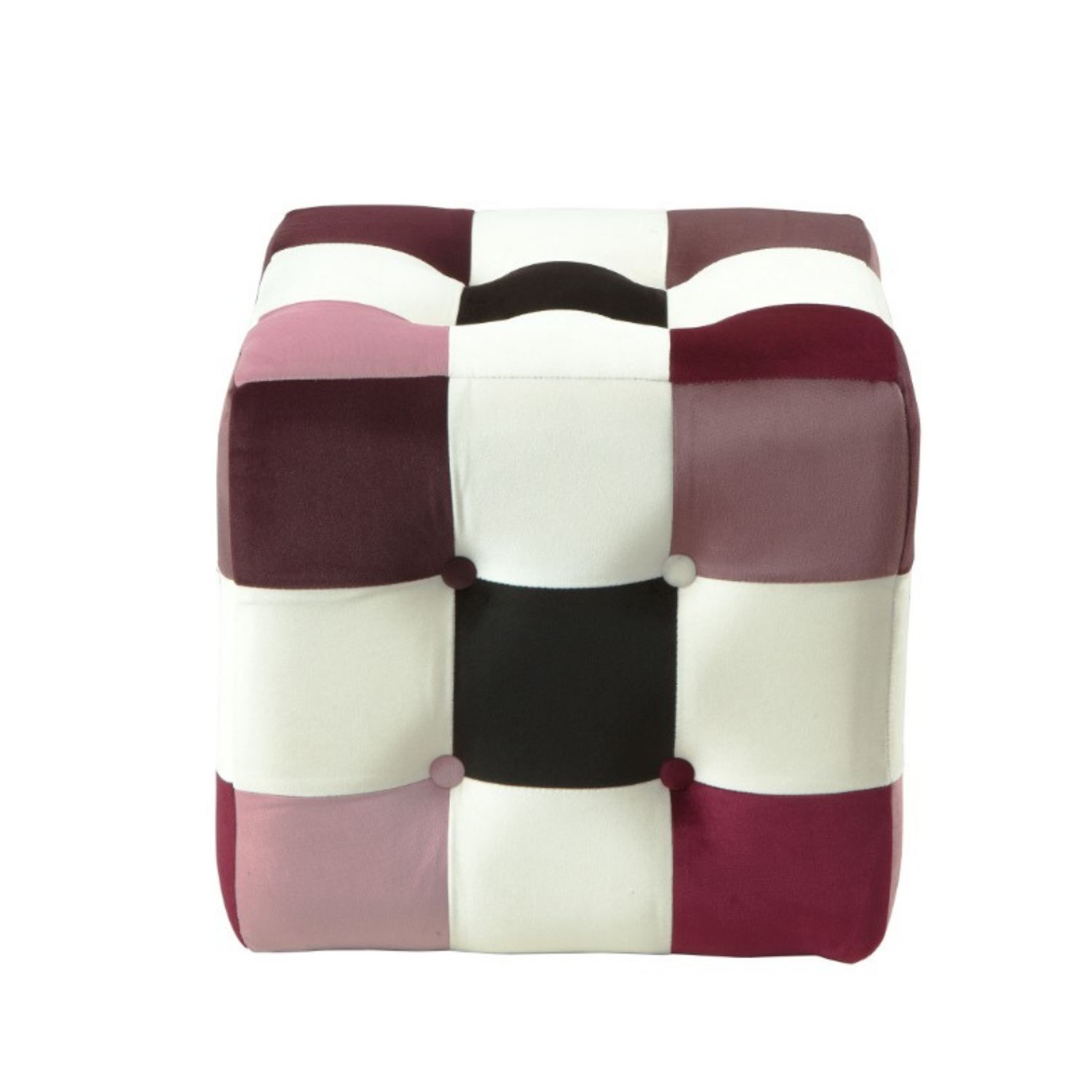 Peticire Sittepuff 42 cm - Rød hvit svart