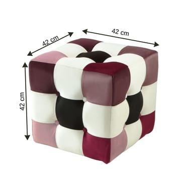 Peticire Sittepuff 42 cm - Rød hvit svart - Møbler - Stoler & lenestoler - Krakk - Puff
