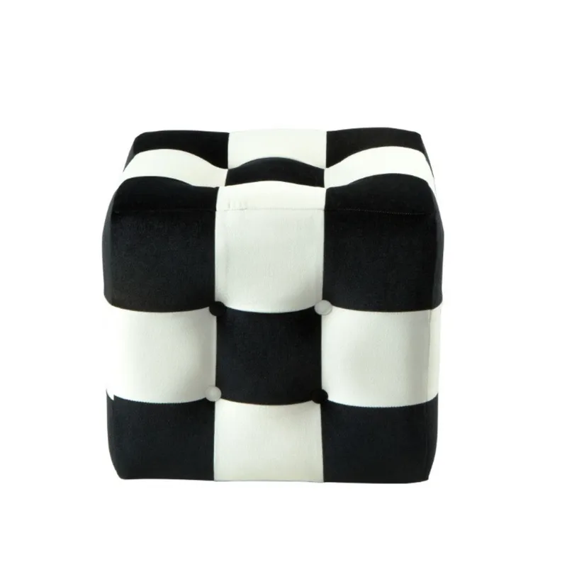 Peticire Sittepuff 42 cm - Svart og hvit - Møbler - Stoler & lenestoler - Krakk - Puff