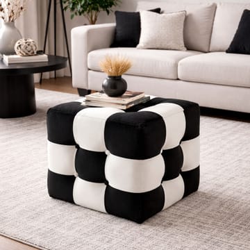 Peticire Sittepuff 42 cm - Svart/hvit - Møbler - Stoler & lenestoler - Krakk - Puff