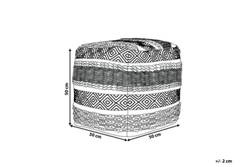 Abuzaid Sittepuff 50x50 cm - Hvit - Møbler - Stoler & lenestoler - Krakk - Puff