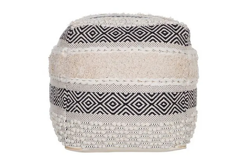 Abuzaid Sittepuff 50x50 cm, Hvit