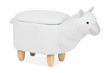 Ahlstedt Sittepuff med Oppbevaring - Hvit - Møbler - Stoler & lenestoler - Krakk - Puff