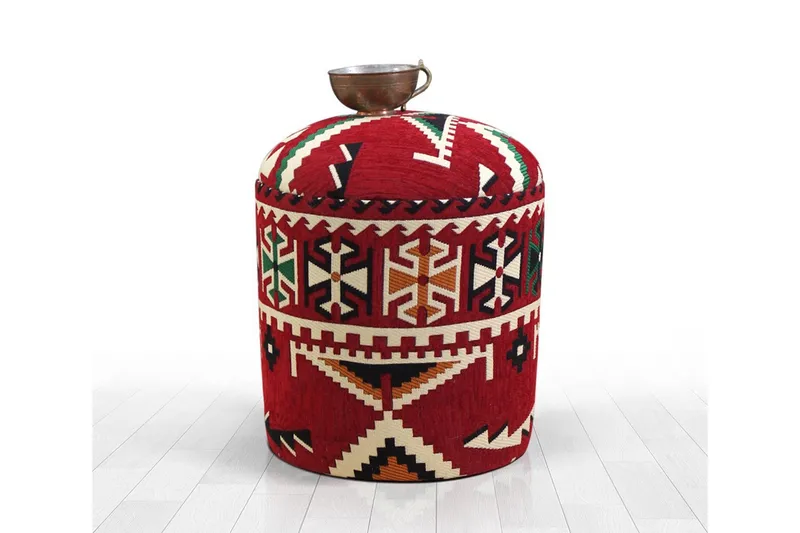 Amsterdam Sittepuff 40 cm, Rød/Svart