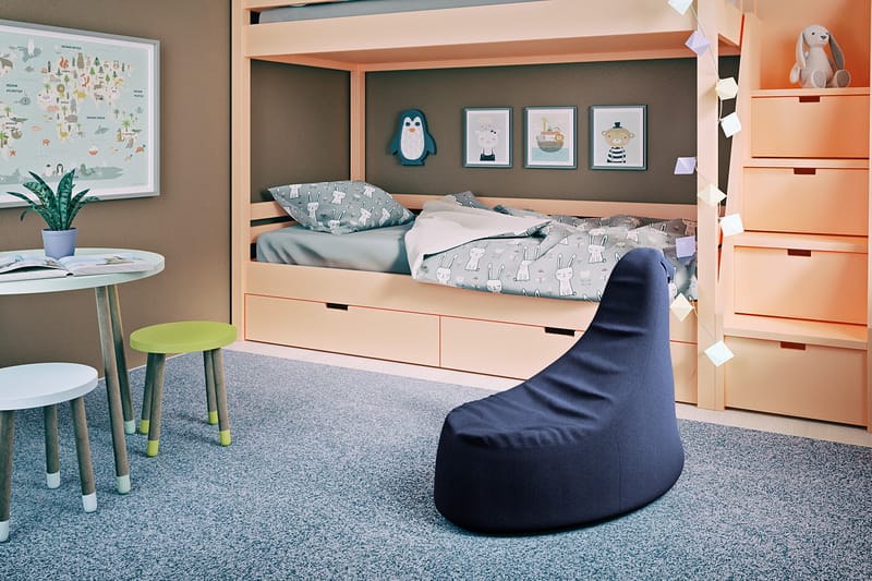 Ankala Sittepuff 90 cm - Marineblå - Møbler - Stoler & lenestoler - Krakk - Puff