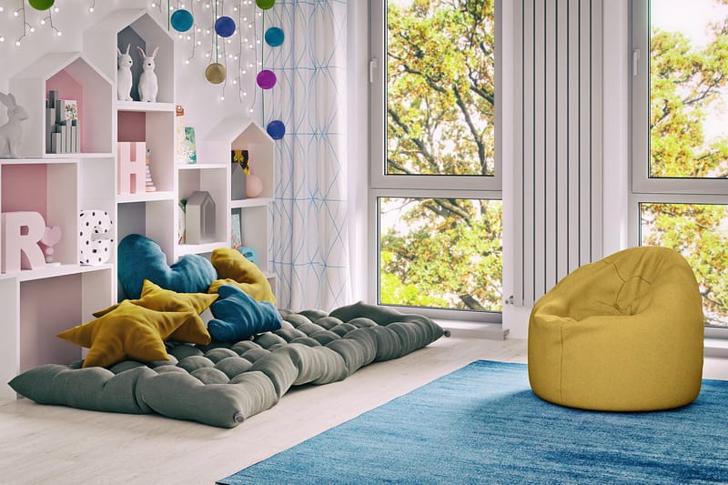 Arvind Sittepuff 120 cm - Gul - Møbler - Stoler & lenestoler - Krakk - Puff