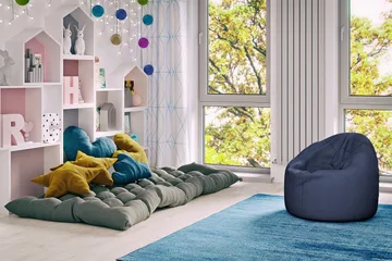 Arvind Sittepuff 120 cm - Marineblå - Møbler - Stoler & lenestoler - Krakk - Puff