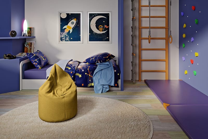 Asana Sittepuff 70 cm - Gul - Møbler - Stoler & lenestoler - Krakk - Puff
