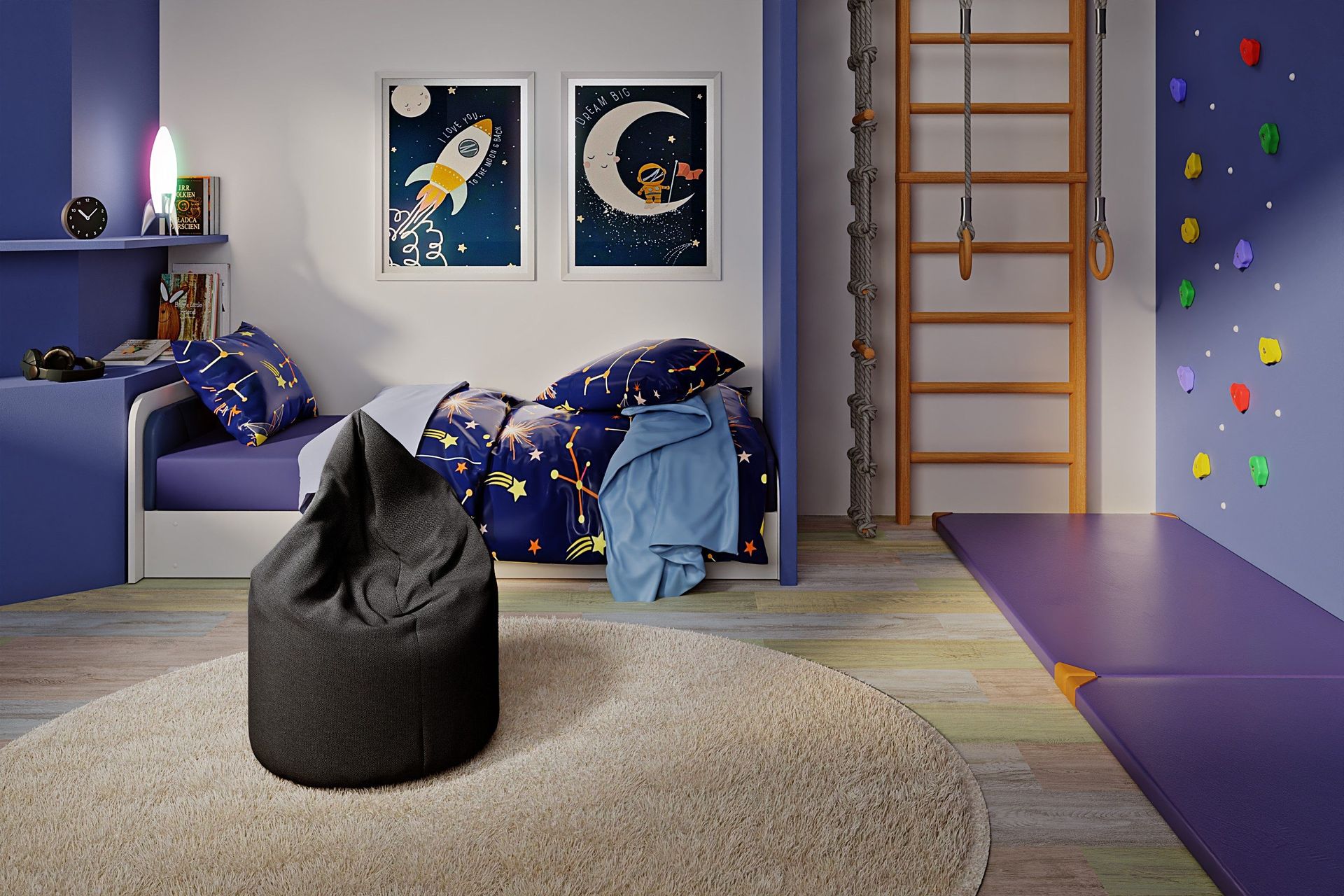 Asana Sittepuff 70 cm - Svart