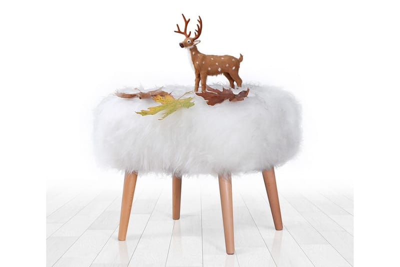 Baddeck Sittepuff 50 cm, Hvit