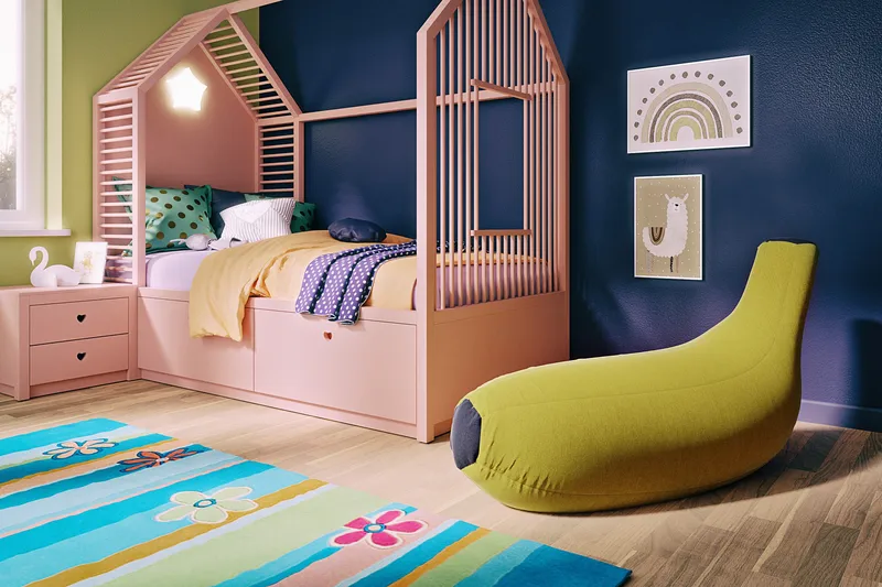 Bajinder Sittepuff 68 cm - Gul|Svart - Møbler - Stoler & lenestoler - Krakk - Puff