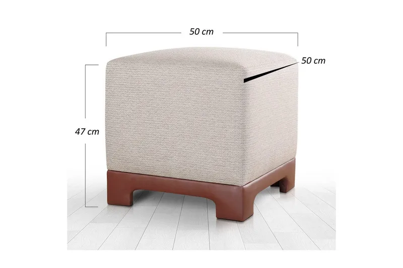 Puff Belarville Brun - Brun - Møbler - Stoler & lenestoler - Krakk - Puff