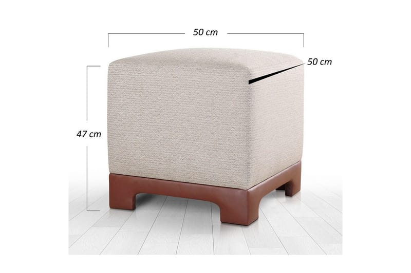 Puff Belarville Brun - Brun - Møbler - Stoler & lenestoler - Krakk - Puff