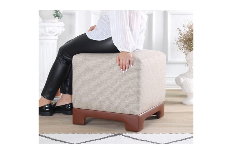 Puff Belarville Brun - Brun - Møbler - Stoler & lenestoler - Krakk - Puff