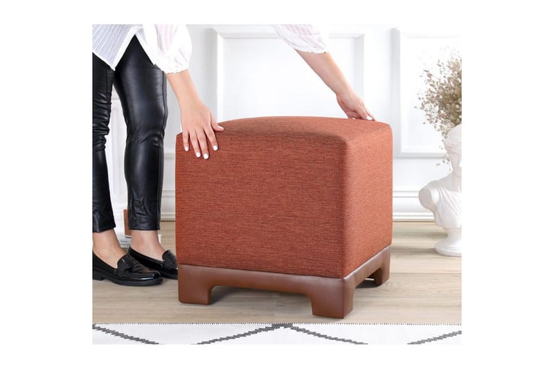 Puff Belarville Flis Rød - Flis Rød - Møbler - Stoler & lenestoler - Krakk - Puff