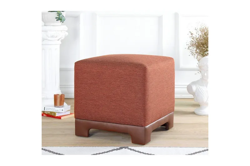 Puff Belarville Flis Rød - Flis Rød - Møbler - Stoler & lenestoler - Krakk - Puff